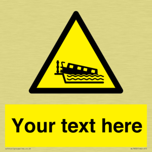 Custom warning grounding narrow boat on lock cill